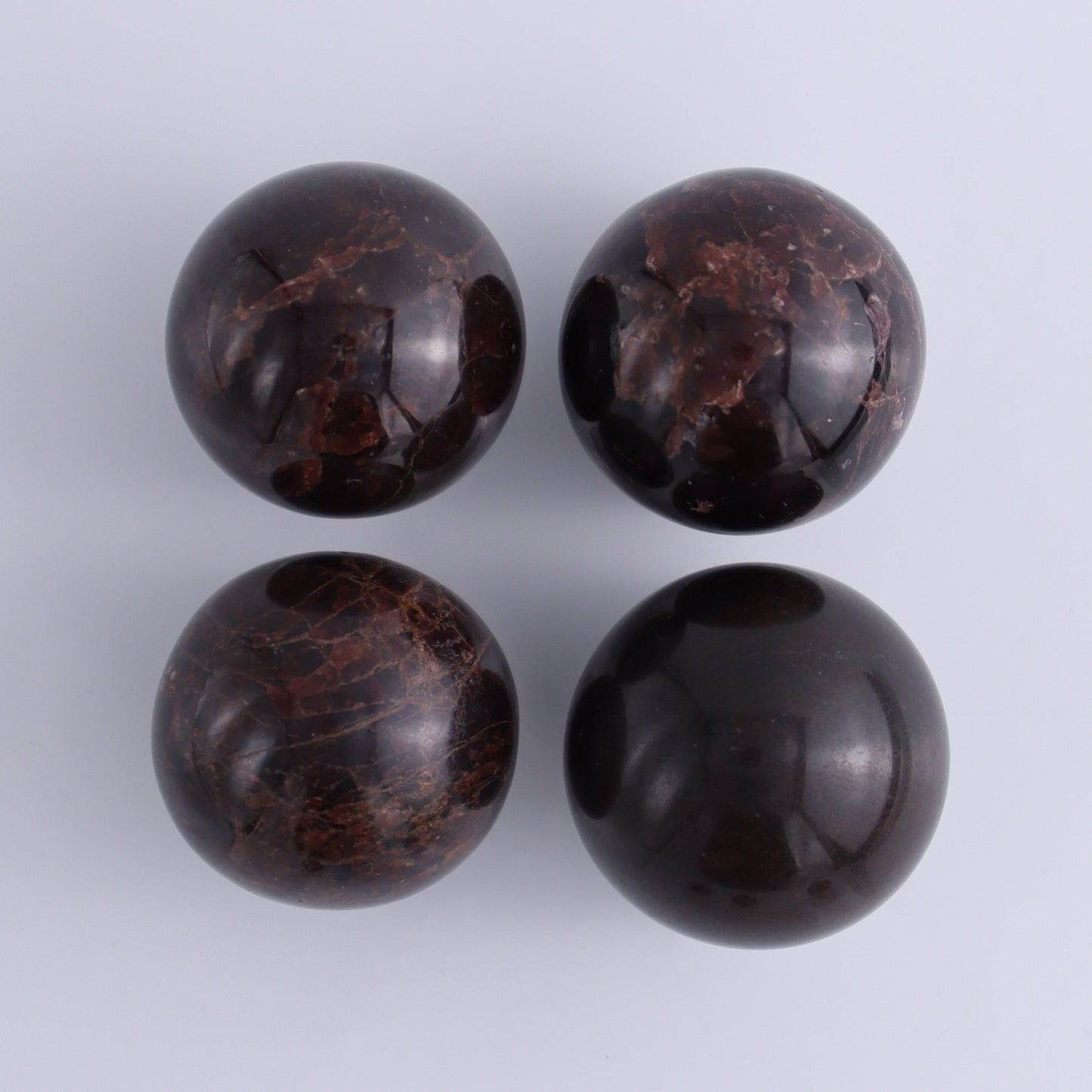 Garnet Spheres Set of 7 - Expert Wholesale and Supplier of Wholesale Crystals & Bulk Gemstones, ["Garnet","India","Spheres"]