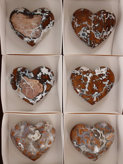 Brecciated Jasper Hearts Set of 6 - Expert Wholesale and Supplier of Wholesale Crystals & Bulk Gemstones, []