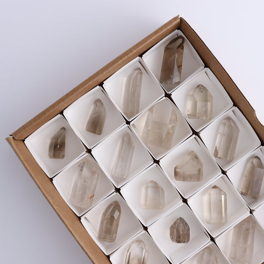 Smoky Quartz Towers Set of 20 - Expert Wholesale and Supplier of Wholesale Crystals & Bulk Gemstones, ["Points","Quartz","Smoky Quartz","Towers"]