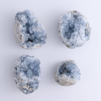 Celestite Eggs & Clusters Set of 6 - Expert Wholesale and Supplier of Wholesale Crystals & Bulk Gemstones, ["Celestite","Clusters","Freeform"]