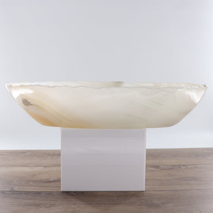 Mexican Onyx/Calcite Canoe Bowl - Expert Wholesale and Supplier of Wholesale Crystals & Bulk Gemstones, ["Bowls","Calcite","canoe","Mexico","onyx"]