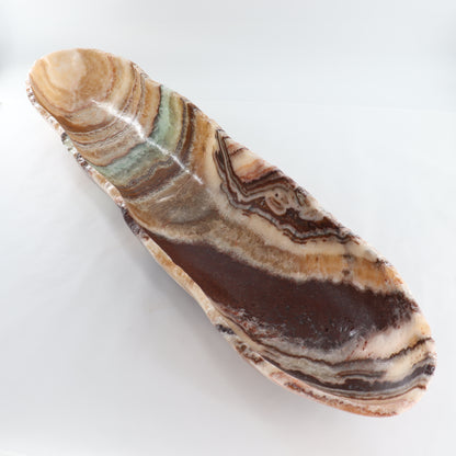 Mexican Onyx/Calcite Canoe Bowl - Expert Wholesale and Supplier of Wholesale Crystals & Bulk Gemstones, ["Bowls","Calcite","canoe","Mexico","onyx"]