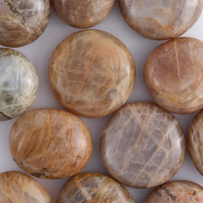 One Peach Moonstone Palm Stones 1 kg Set