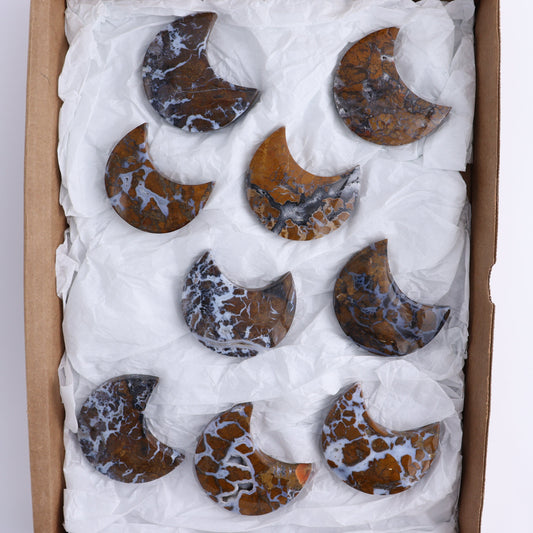 Brecciated Jasper Moons Set of 9 - Expert Wholesale and Supplier of Wholesale Crystals & Bulk Gemstones, ["Brecciated Jasper","Indonesia","moons"]