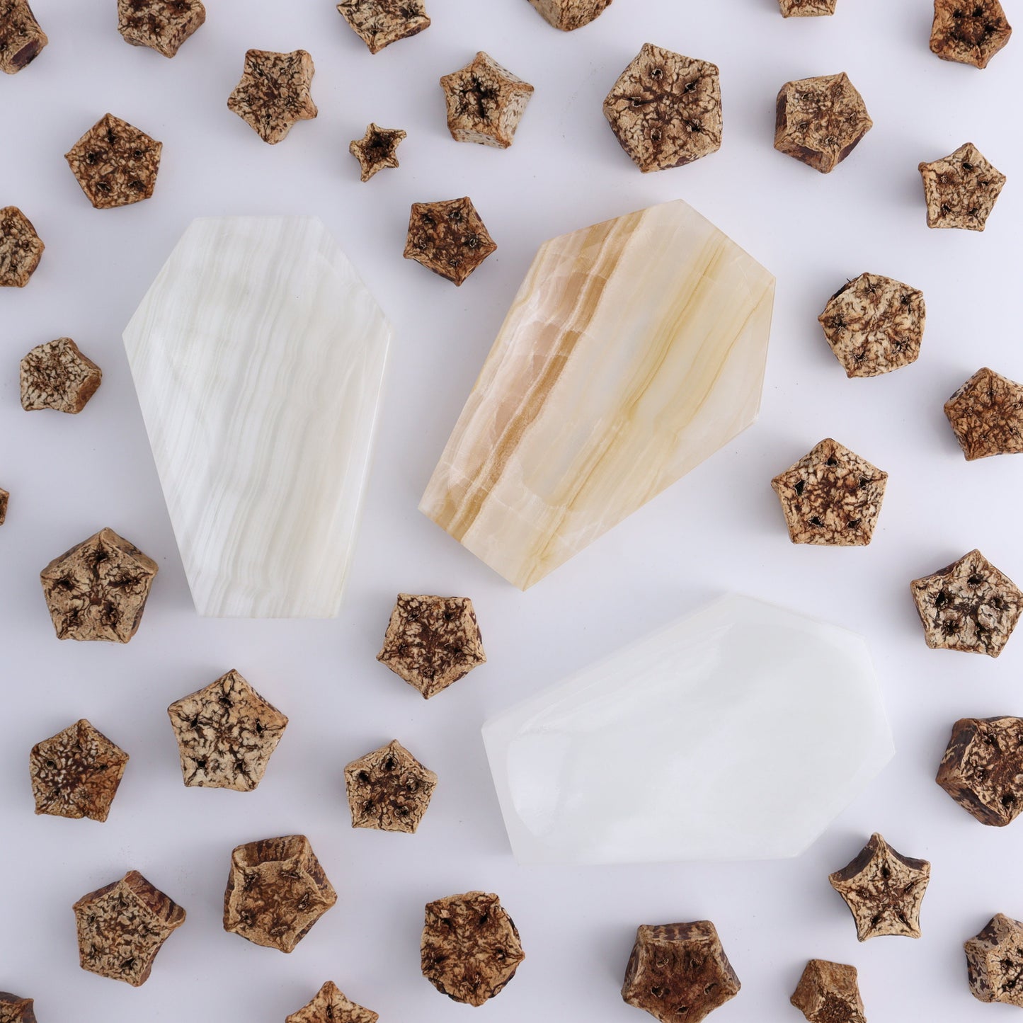 One White Onyx Coffin - Expert Wholesale and Supplier of Wholesale Crystals & Bulk Gemstones, ["Catalog Onyx","Coffins","Halloween","Mexico","onyx","Plates","White onyx"]