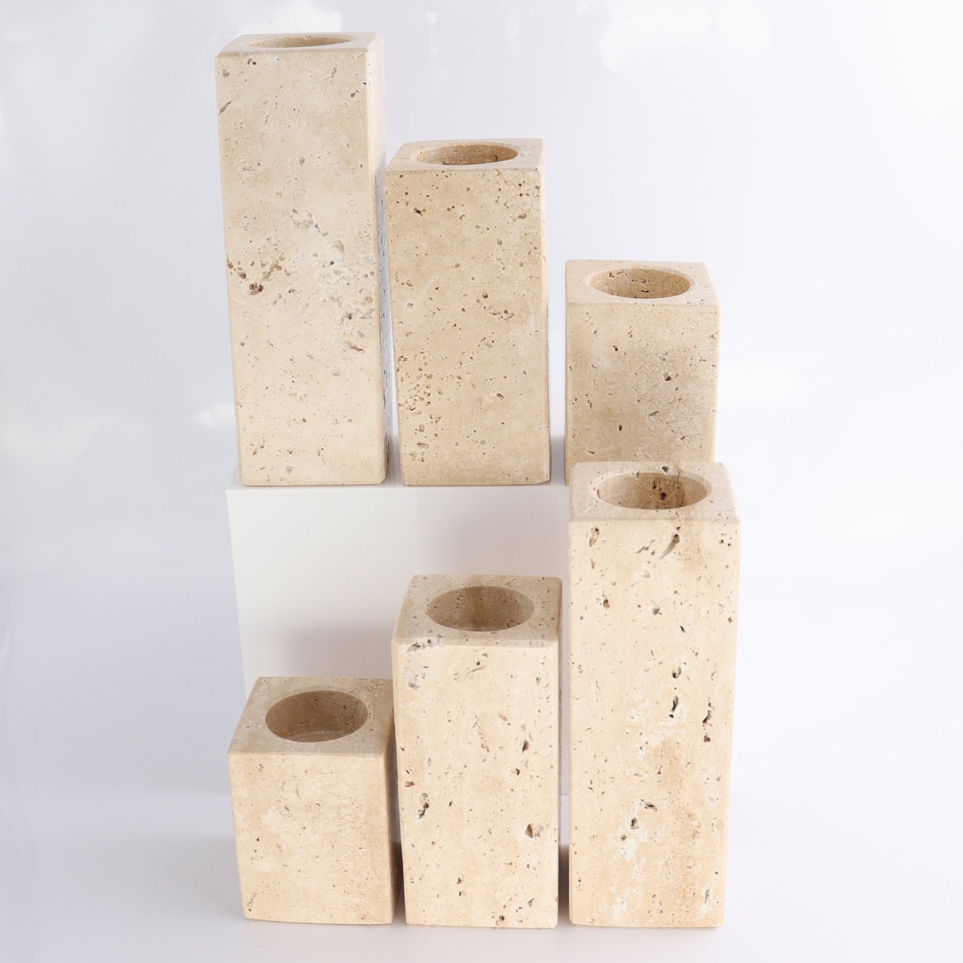One Travertine Candle Holder - Expert Wholesale and Supplier of Wholesale Crystals & Bulk Gemstones, ["Candle Holder","Catalog Onyx","Mexico","Travertine"]