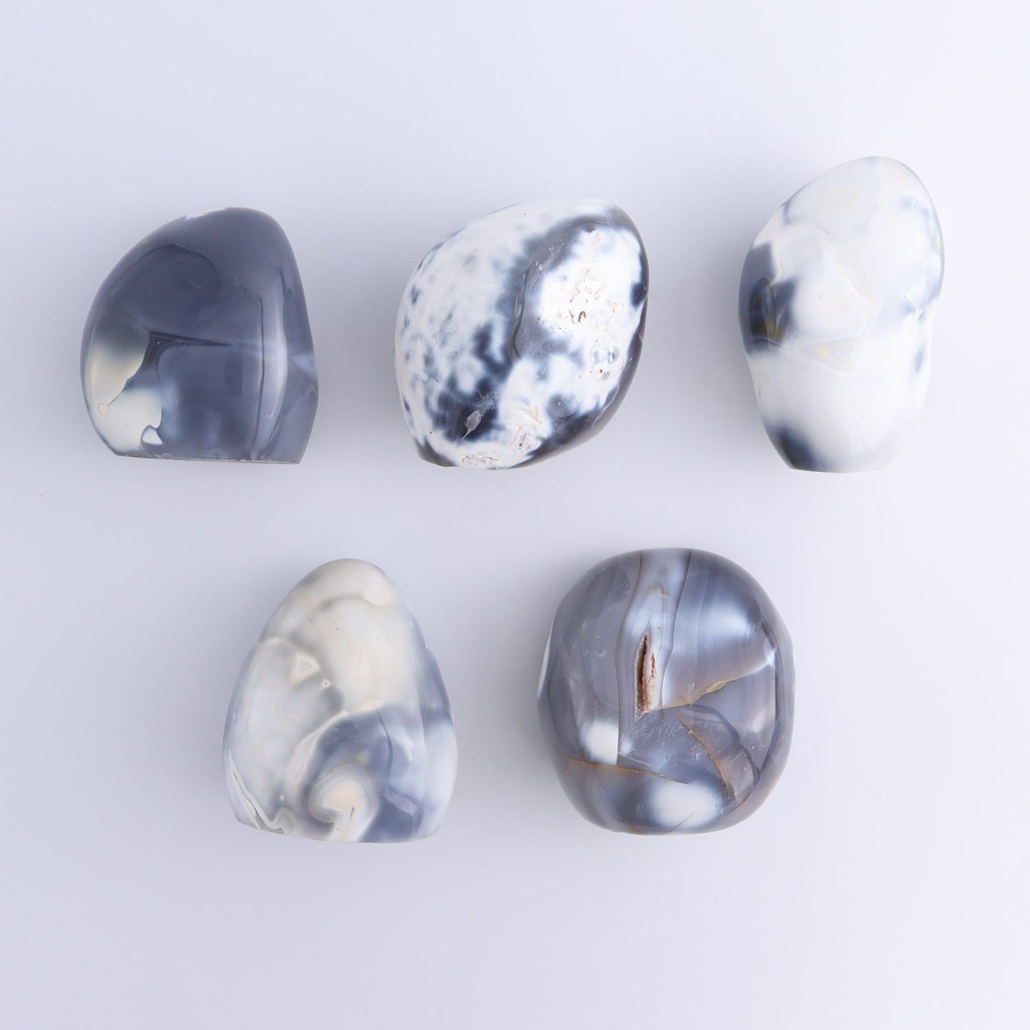 Orca Agate Freeform Set of 5 - Expert Wholesale and Supplier of Wholesale Crystals & Bulk Gemstones, ["Freeforms","Madagascar","Orca Agate"]