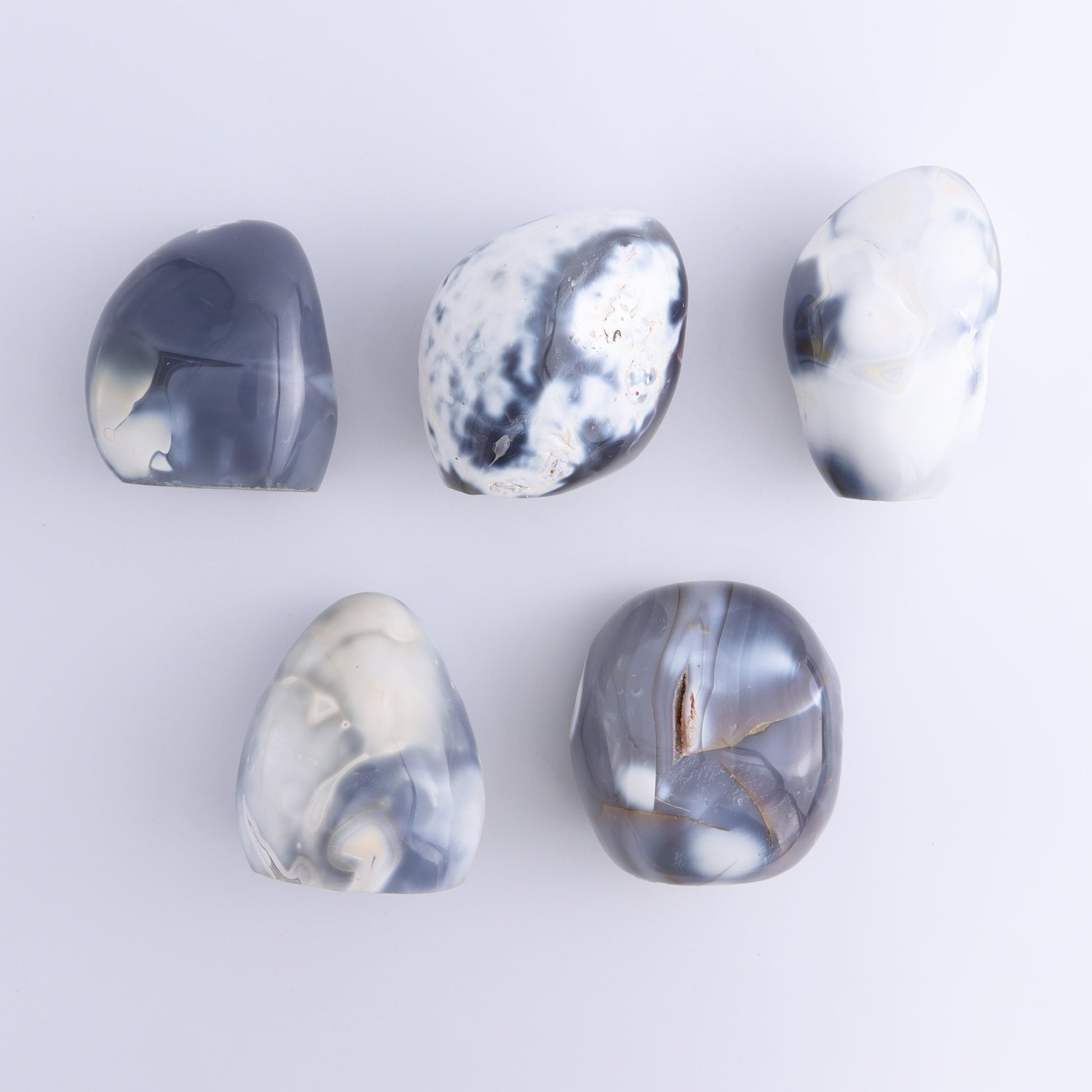 Orca Agate Freeform Set of 5 - Expert Wholesale and Supplier of Wholesale Crystals & Bulk Gemstones, ["Freeforms","Madagascar","Orca Agate"]