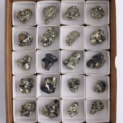 Octahedral Pyrite Clusters Set of 20 - Expert Wholesale and Supplier of Wholesale Crystals & Bulk Gemstones, ["Clusters","Octahedral Pyrite","Peru","Pyrite"]