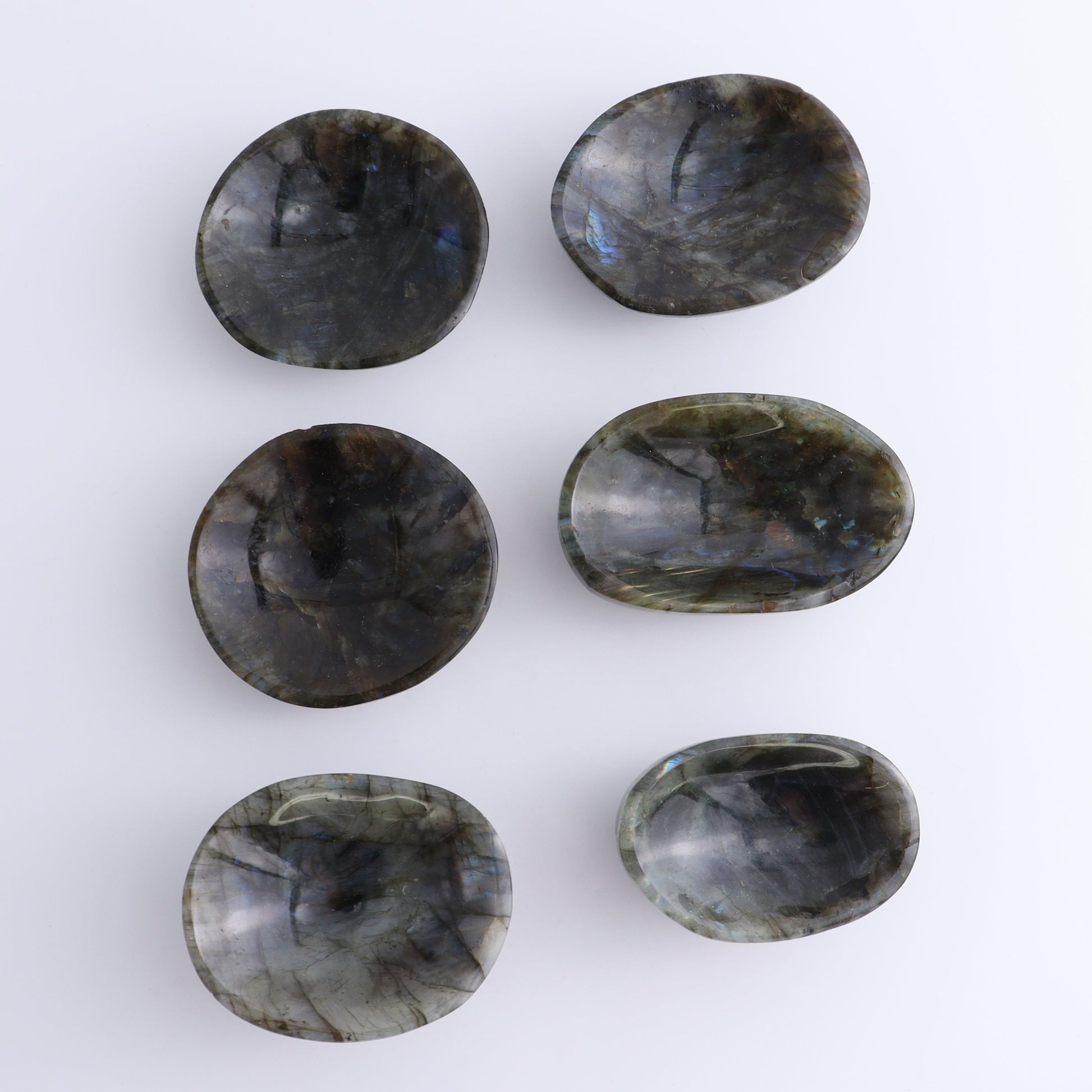 Labradorite Bowls Set of 12 - Expert Wholesale and Supplier of Wholesale Crystals & Bulk Gemstones, ["Bowls","Labradorite","Madagascar"]