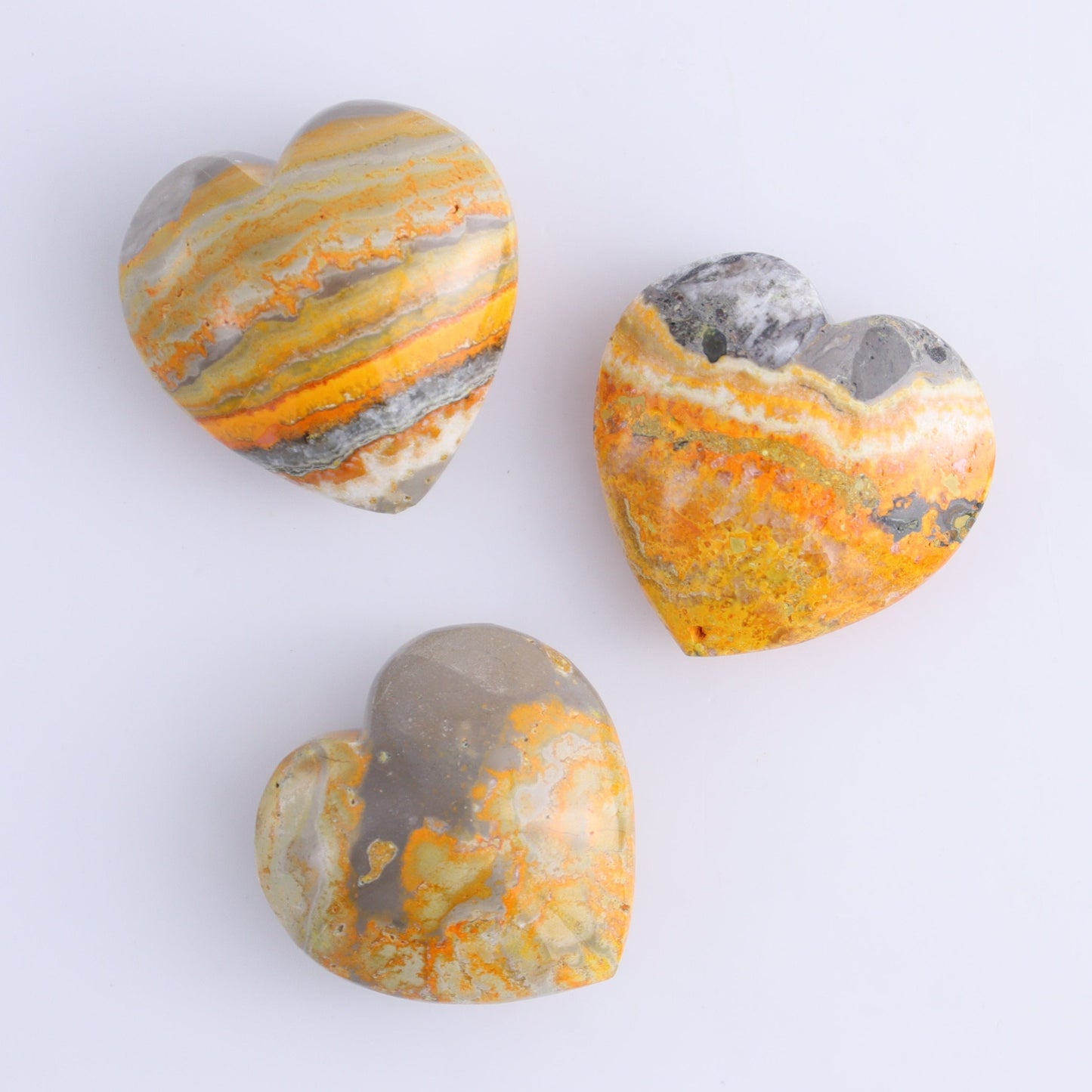 Bumblebee Jasper Hearts Set of 5 - Expert Wholesale and Supplier of Wholesale Crystals & Bulk Gemstones, ["Bumblebee Jasper","close_50","Hearts","jasper"]
