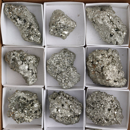 Pyrite Clusters Set of 12