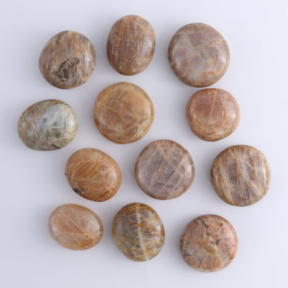 One Peach Moonstone Palm Stones 1 kg Set