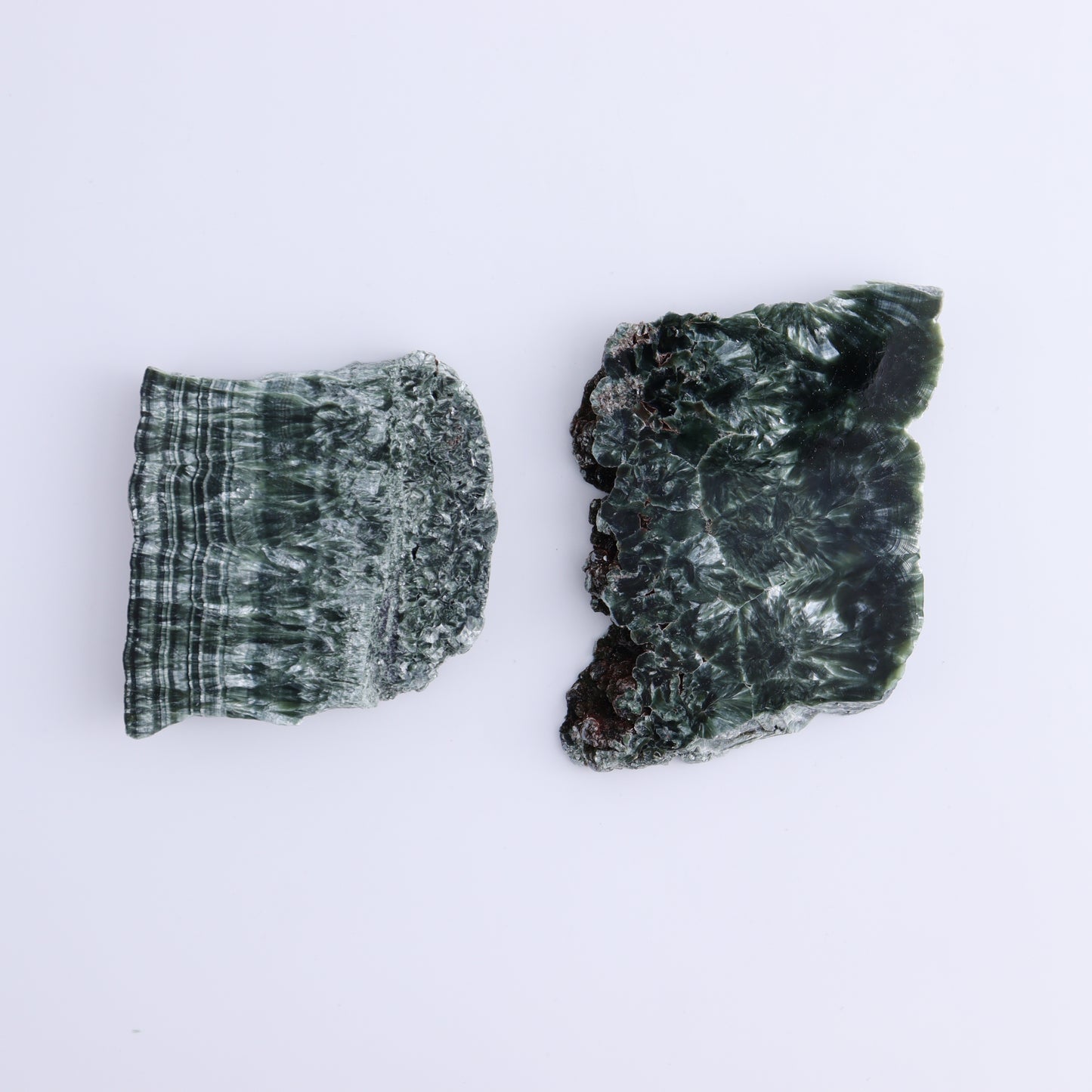 Seraphinite Slices Set of 6 - Expert Wholesale and Supplier of Wholesale Crystals & Bulk Gemstones, ["Russia","Seraphinite","Slices and Slabs"]
