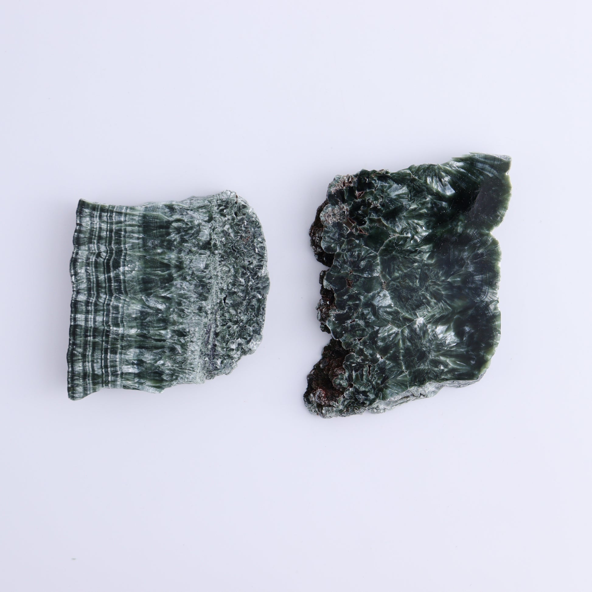 Seraphinite Slices Set of 6 - Expert Wholesale and Supplier of Wholesale Crystals & Bulk Gemstones, ["Russia","Seraphinite","Slices and Slabs"]