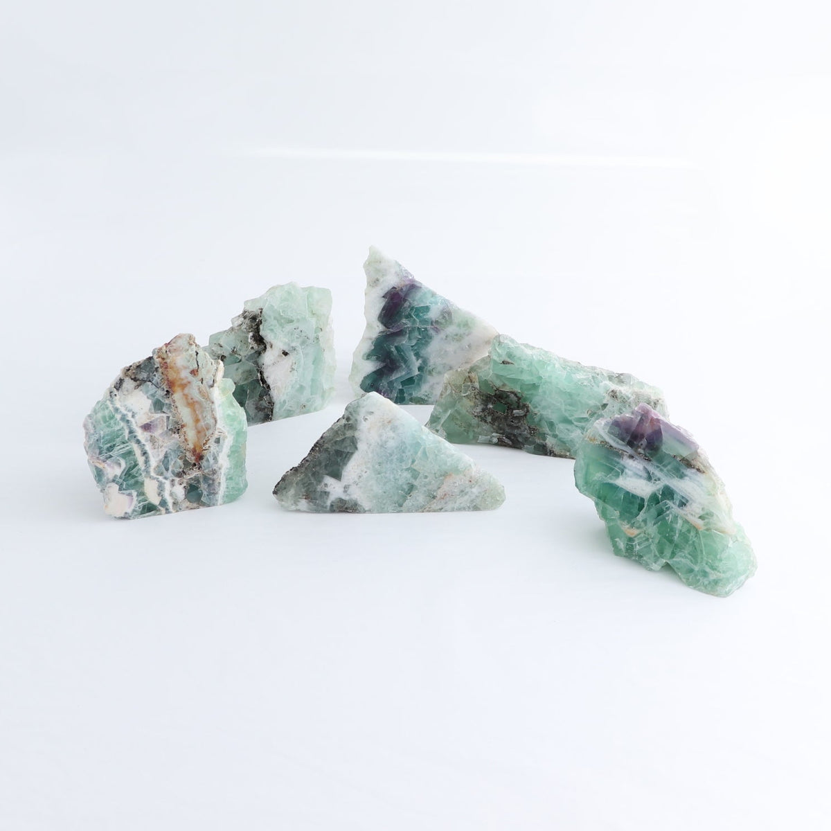 Fluorite Face Polished Set of 6 | Mi Esperanza Minerals | Supplier of Crystals and Onyx