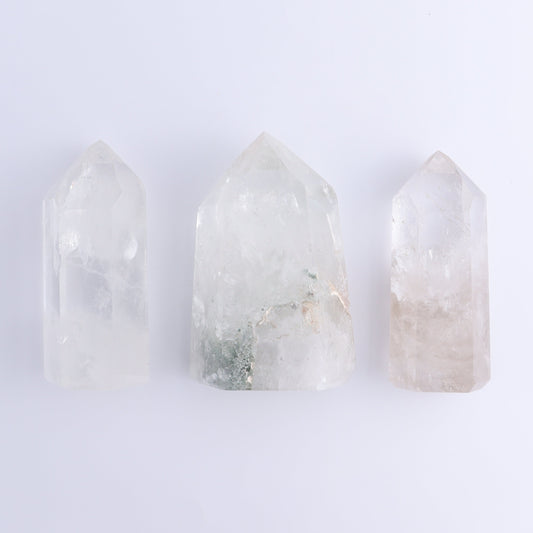 Quartz Towers Set of 3 - Expert Wholesale and Supplier of Wholesale Crystals & Bulk Gemstones, ["Brazil","Clear Quartz","Points","Quartz","Towers"]