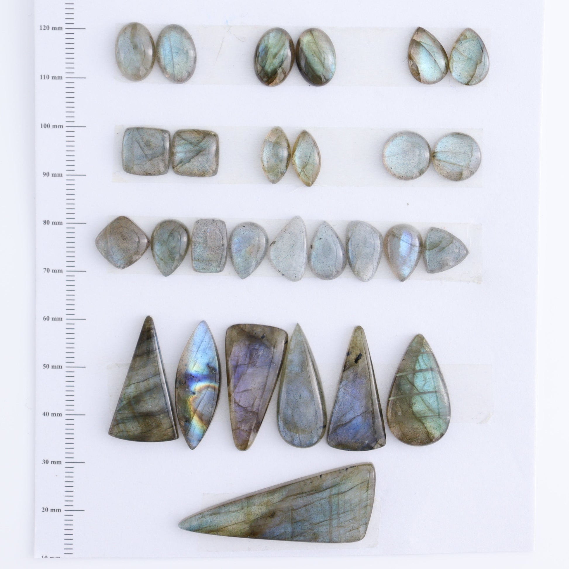 Labradorite Cabs Set of 28 - Expert Wholesale and Supplier of Wholesale Crystals & Bulk Gemstones, ["Cabs","Labradorite","Turkey"]