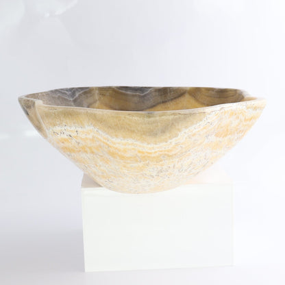 Mexican Onyx/Calcite Bowl 14"