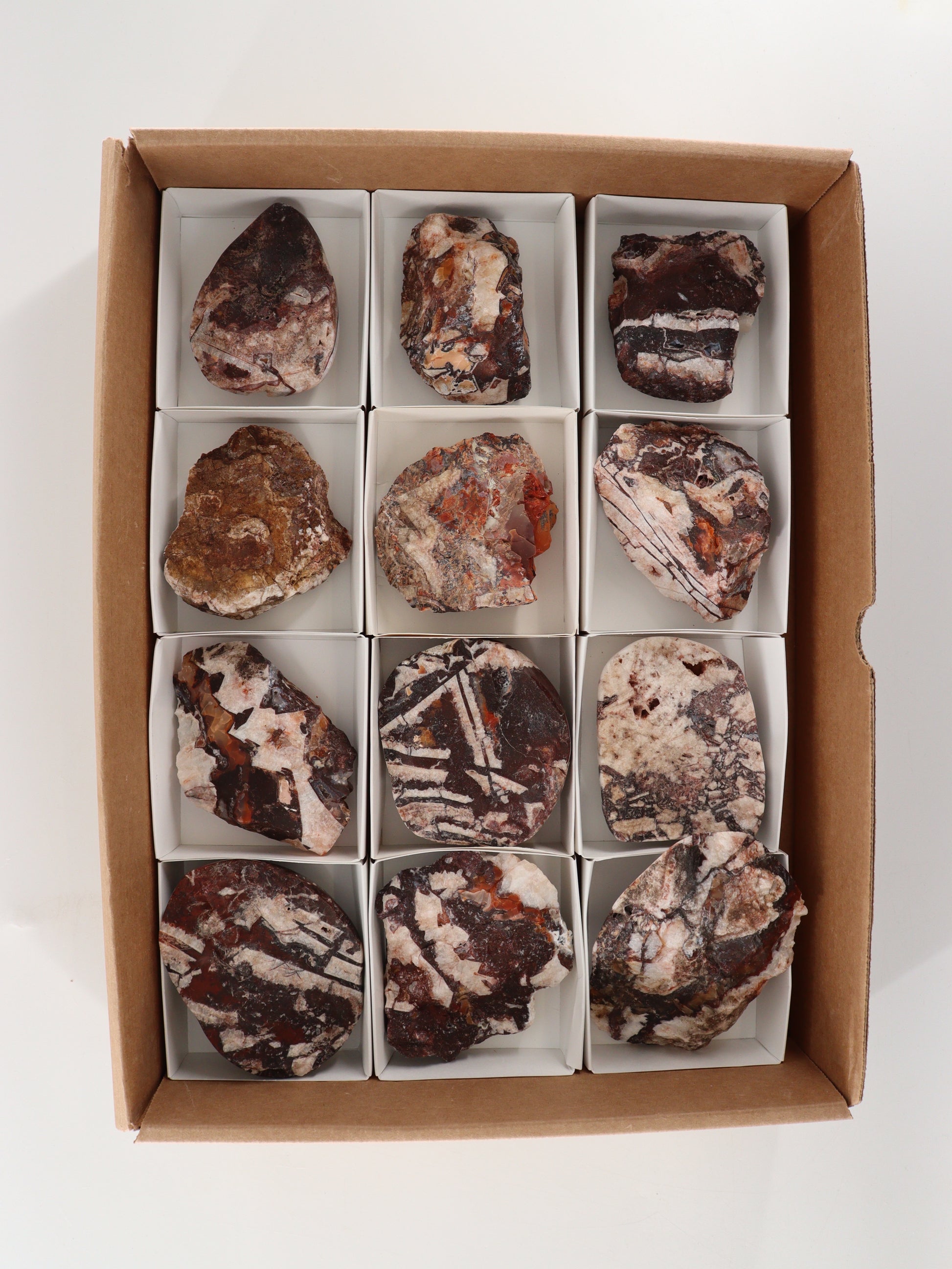 Agate Face Polished Freeforms Set of 12 - Expert Wholesale and Supplier of Wholesale Crystals & Bulk Gemstones, []