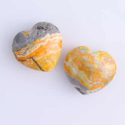 Bumblebee Jasper Hearts Set of 5 - Expert Wholesale and Supplier of Wholesale Crystals & Bulk Gemstones, ["Bumblebee Jasper","close_50","Hearts","jasper"]