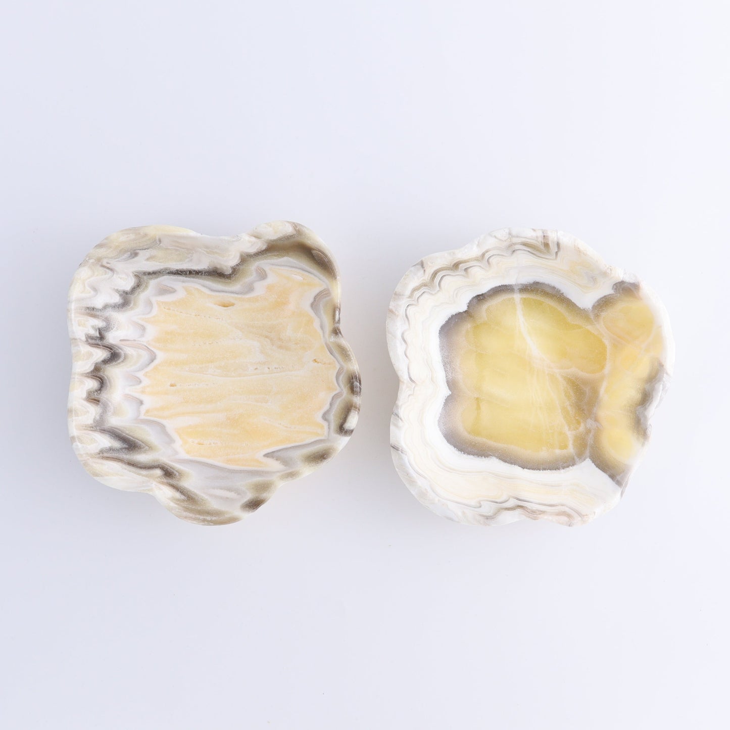 One Mexican Onyx/Calcite Yellow & White Zebra Irregular Bowl - Expert Wholesale and Supplier of Wholesale Crystals & Bulk Gemstones, ["bowl","Bowls","Calcite","Catalog Onyx","Decorative Dish","Mexico","onyx"]