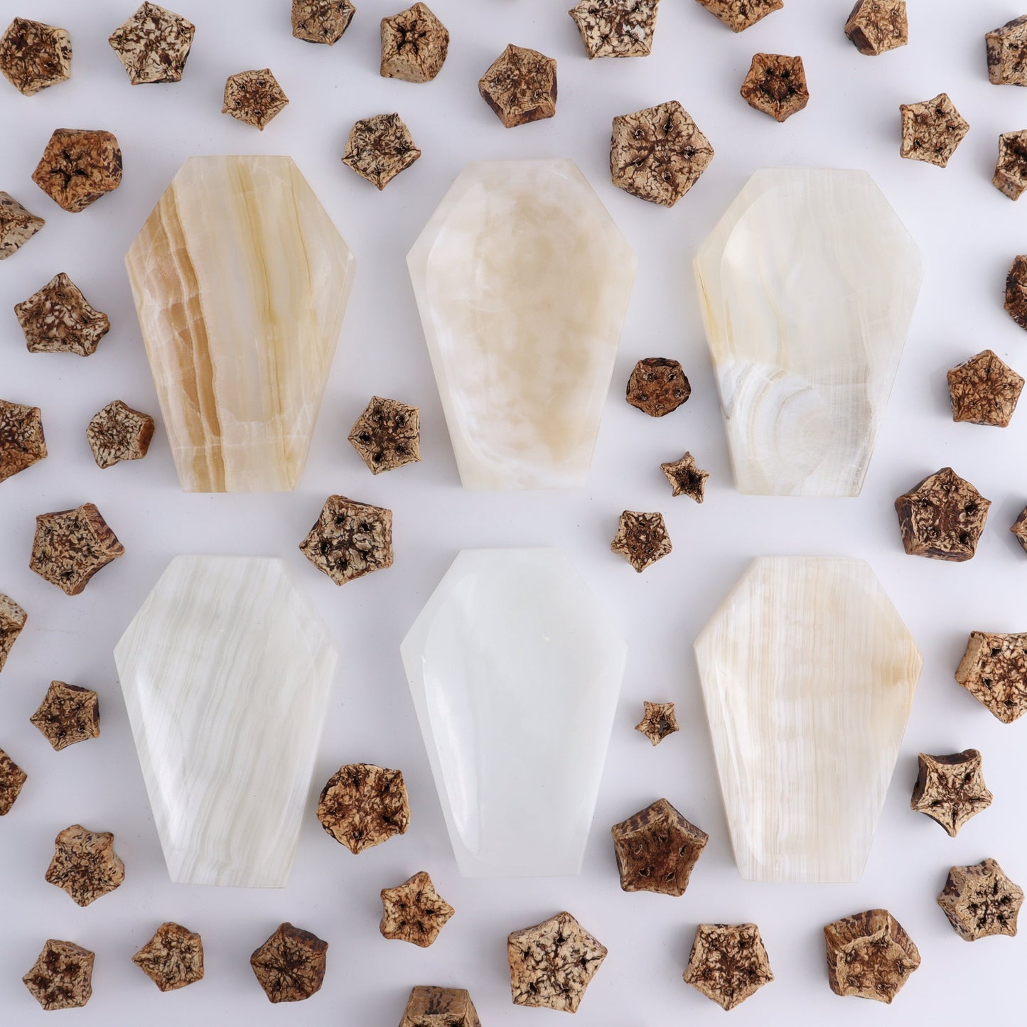 One White Onyx Coffin - Expert Wholesale and Supplier of Wholesale Crystals & Bulk Gemstones, ["Catalog Onyx","Coffins","Halloween","Mexico","onyx","Plates","White onyx"]