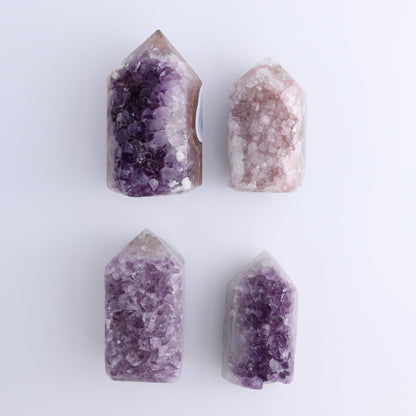 Uruguay Amethyst Towers Set of 4 - Expert Wholesale and Supplier of Wholesale Crystals & Bulk Gemstones, ["Amethyst","Towers","Uruguay"]