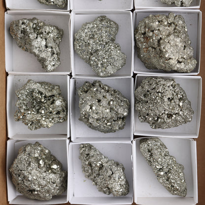 Pyrite Clusters Set of 12