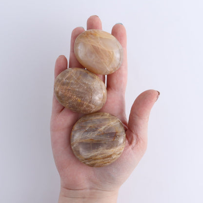 One Peach Moonstone Palm Stones 1 kg Set