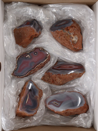 Agate Freeforms Set of 6 - Expert Supplier of Wholesale Crystals & Bulk Gemstones