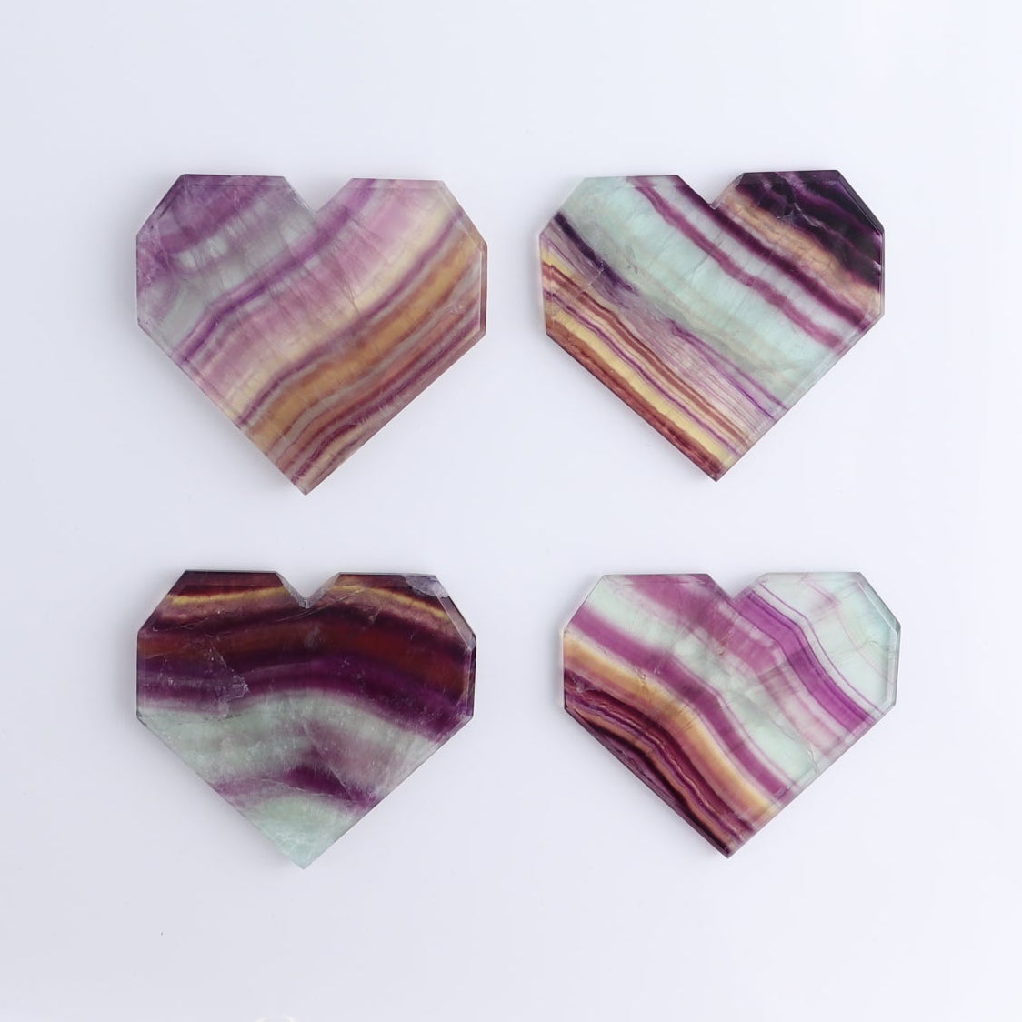 One Flat Fluorite Heart