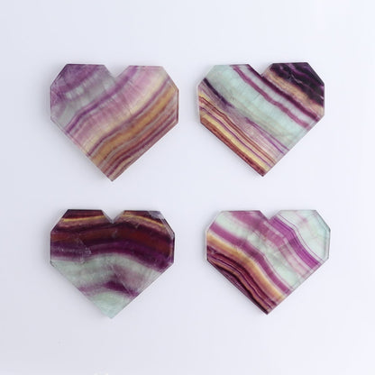One Flat Fluorite Heart