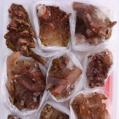 Quartz Hematite Inclusions Flat from Morocco