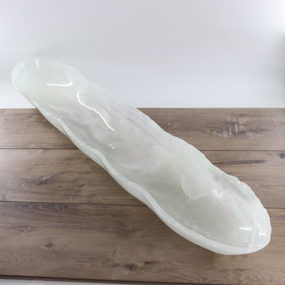 Mexican Onyx/Calcite Canoe Bowl