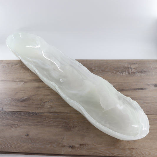 Mexican Onyx/Calcite Canoe Bowl