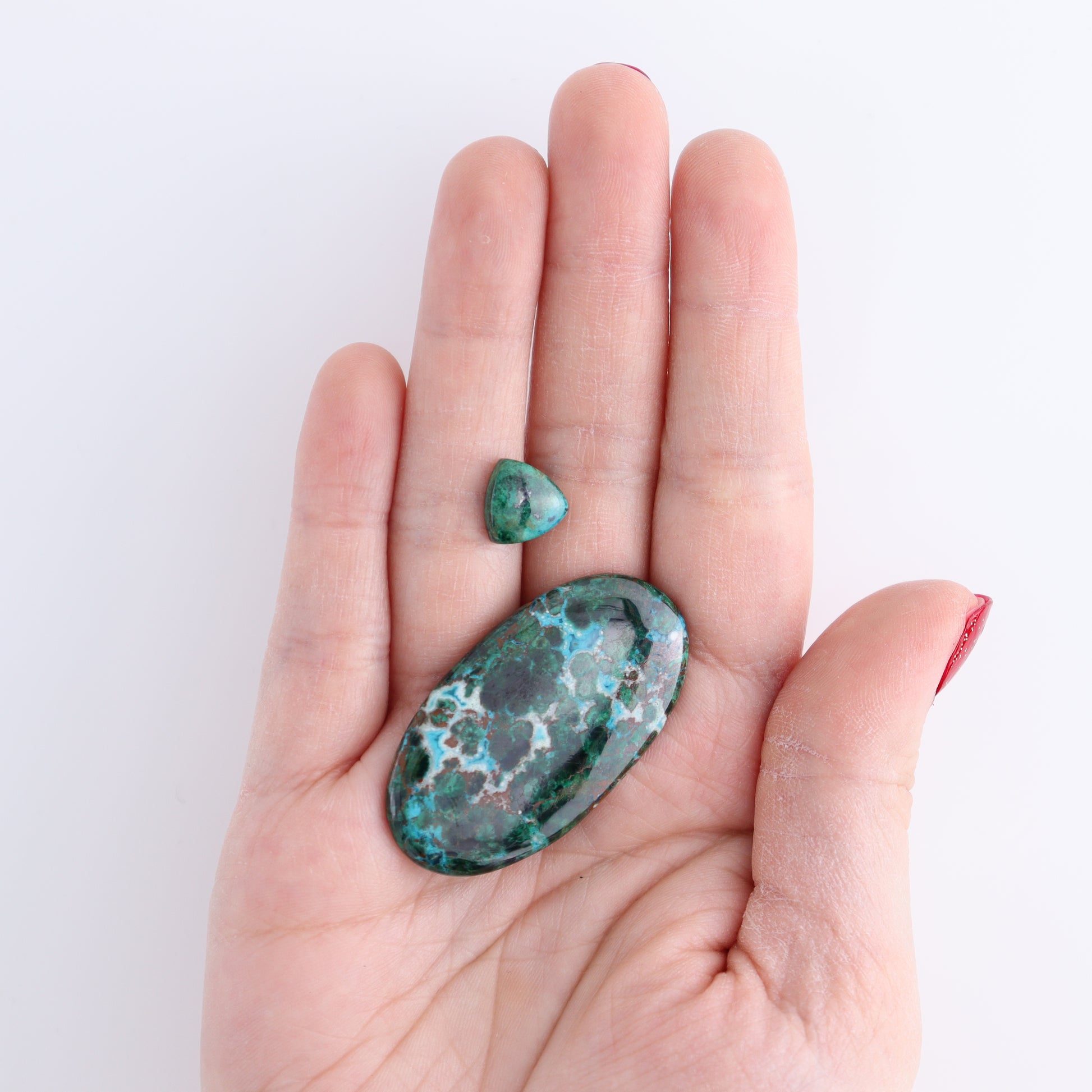 Chrysocolla Cabs Set of 28 - Expert Wholesale and Supplier of Wholesale Crystals & Bulk Gemstones, ["Cabs","Chrysocolla"]