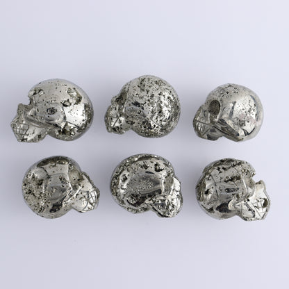 Pyrite Skulls Set of 6 - Expert Wholesale and Supplier of Wholesale Crystals & Bulk Gemstones, ["Hearts","Peru","Pyrite"]