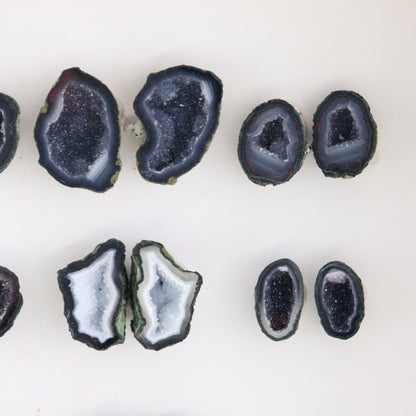 Tabasco Geodes 9 Pairs - Expert Wholesale and Supplier of Wholesale Crystals & Bulk Gemstones, ["Geodes","Tabasco Geode"]