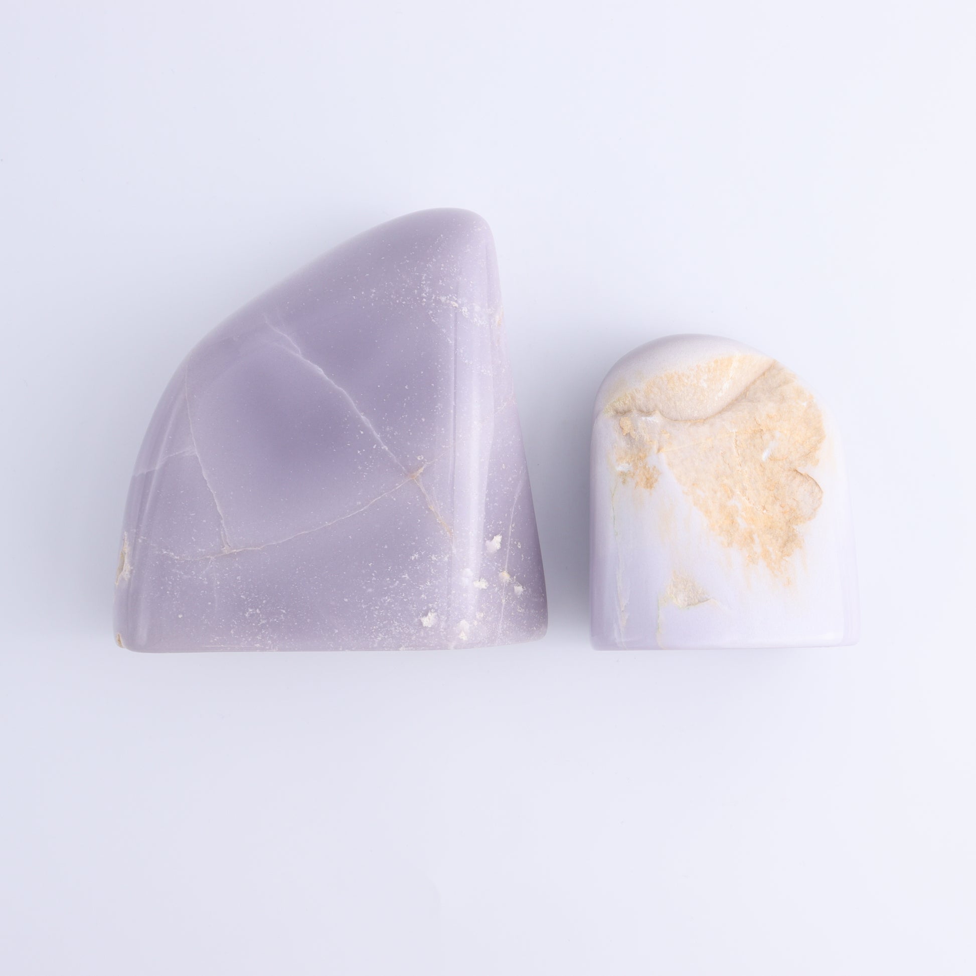 Lavender Fluorite Freeform Set of 2 - Expert Wholesale and Supplier of Wholesale Crystals & Bulk Gemstones, ["Fluorite","Freeform","Freeforms","Lavender Fluorite","Mexico"]