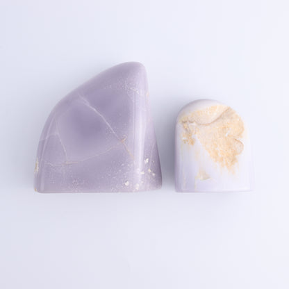 Lavender Fluorite Freeform Set of 2 - Expert Wholesale and Supplier of Wholesale Crystals & Bulk Gemstones, ["Fluorite","Freeform","Freeforms","Lavender Fluorite","Mexico"]
