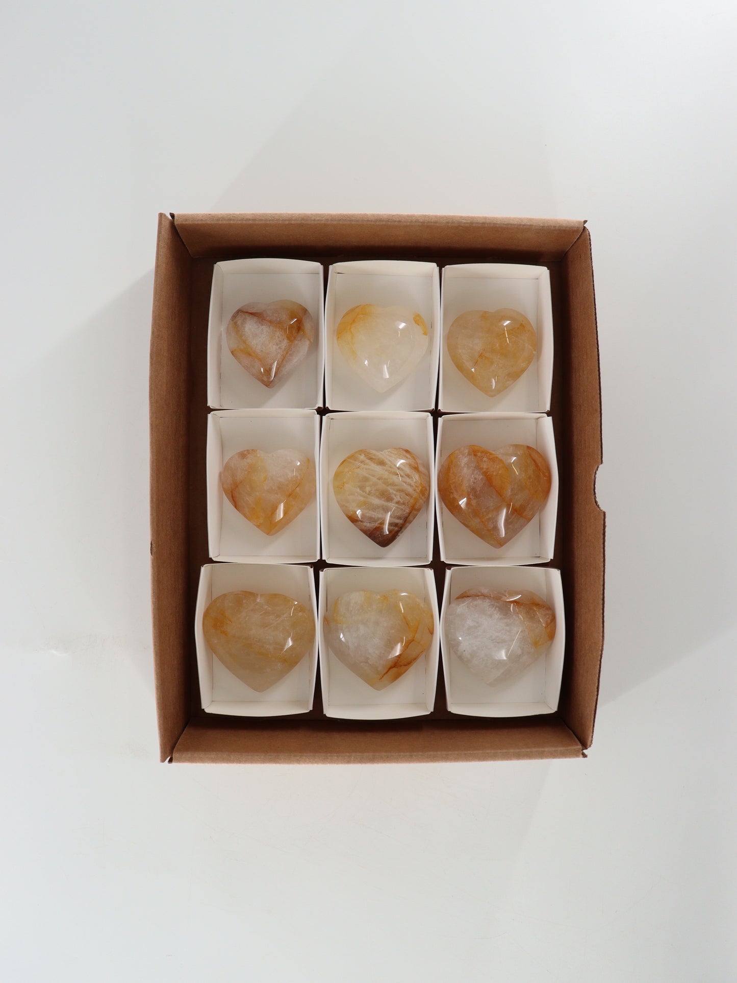 Golden Healer Hearts Set of 9 - Expert Wholesale and Supplier of Wholesale Crystals & Bulk Gemstones, []