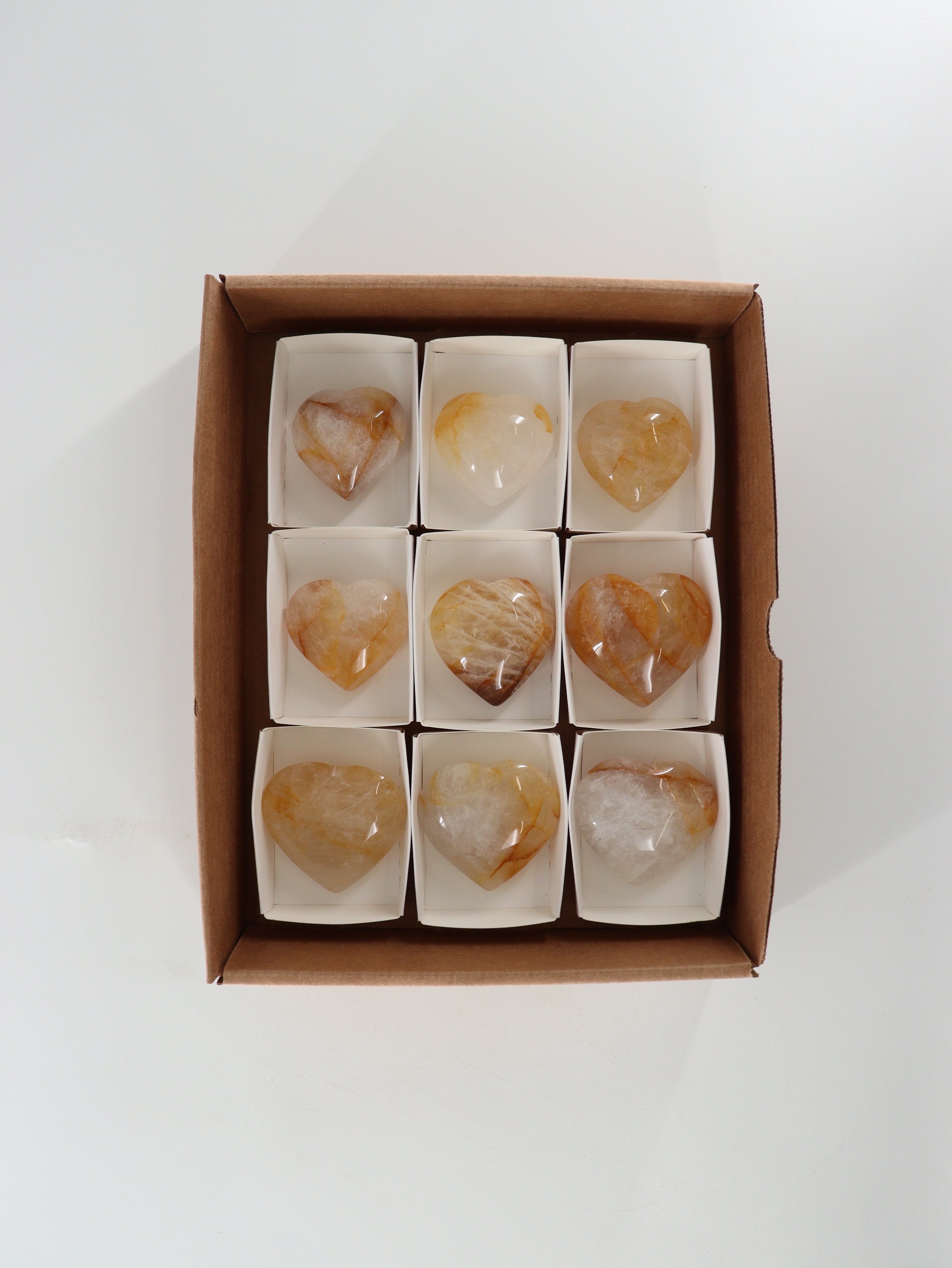 Golden Healer Hearts Set of 9 - Expert Wholesale and Supplier of Wholesale Crystals & Bulk Gemstones, []