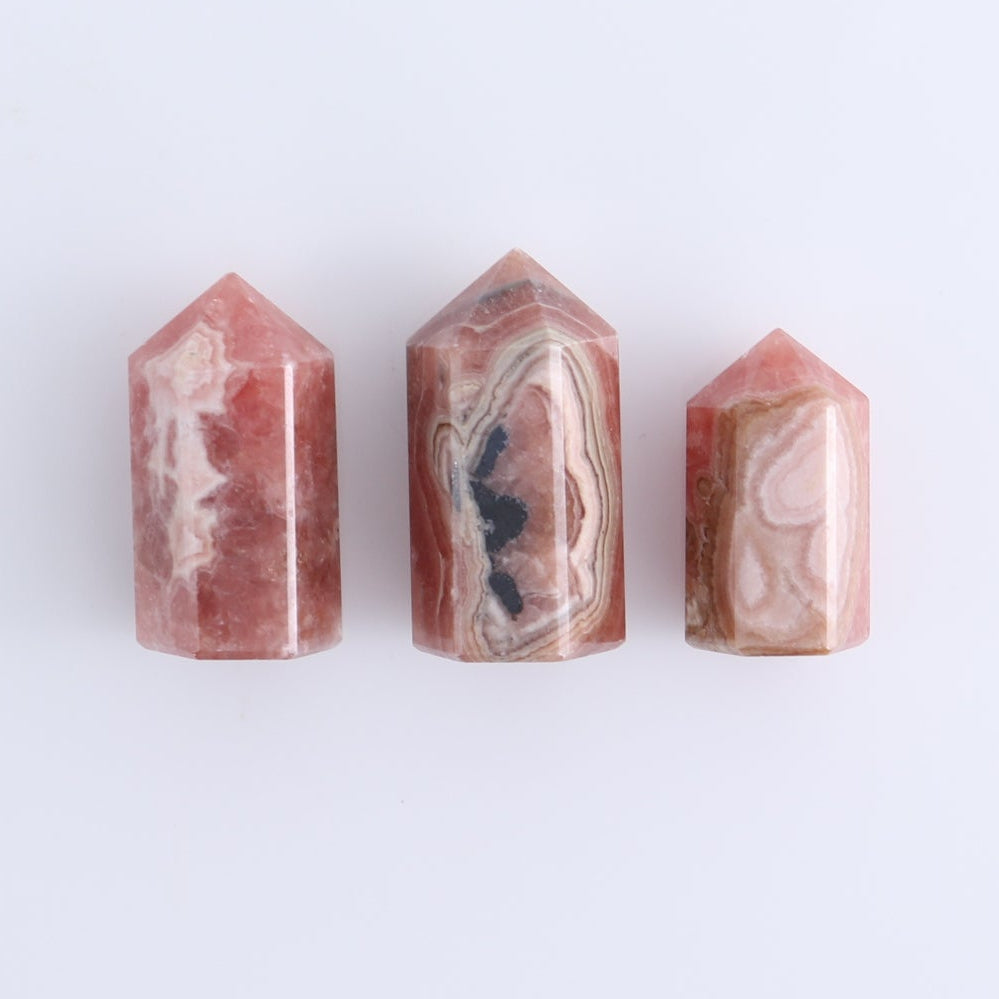 Rhodochrosite Towers Set of 8