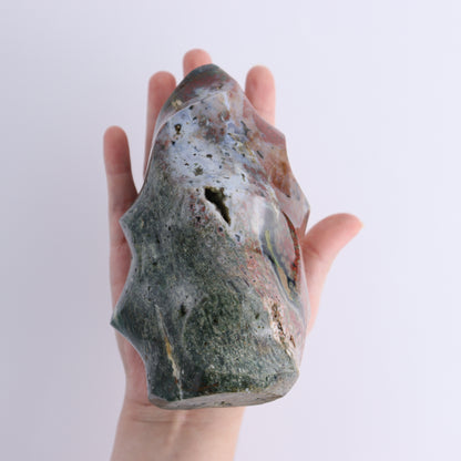 Ocean Jasper Flames Set of 4 - Expert Wholesale and Supplier of Wholesale Crystals & Bulk Gemstones, ["flames","jasper","Madagascar","Ocean Jasper"]