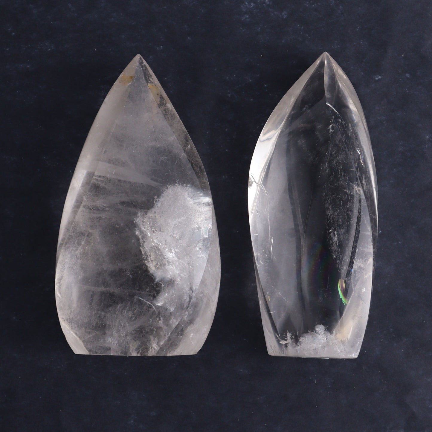 Imperfect Clear and Smoky Quartz Flames Set of 6 - Expert Wholesale and Supplier of Wholesale Crystals & Bulk Gemstones, ["Brazil","Clear Quartz","flames","Quartz","Smoky Quartz"]