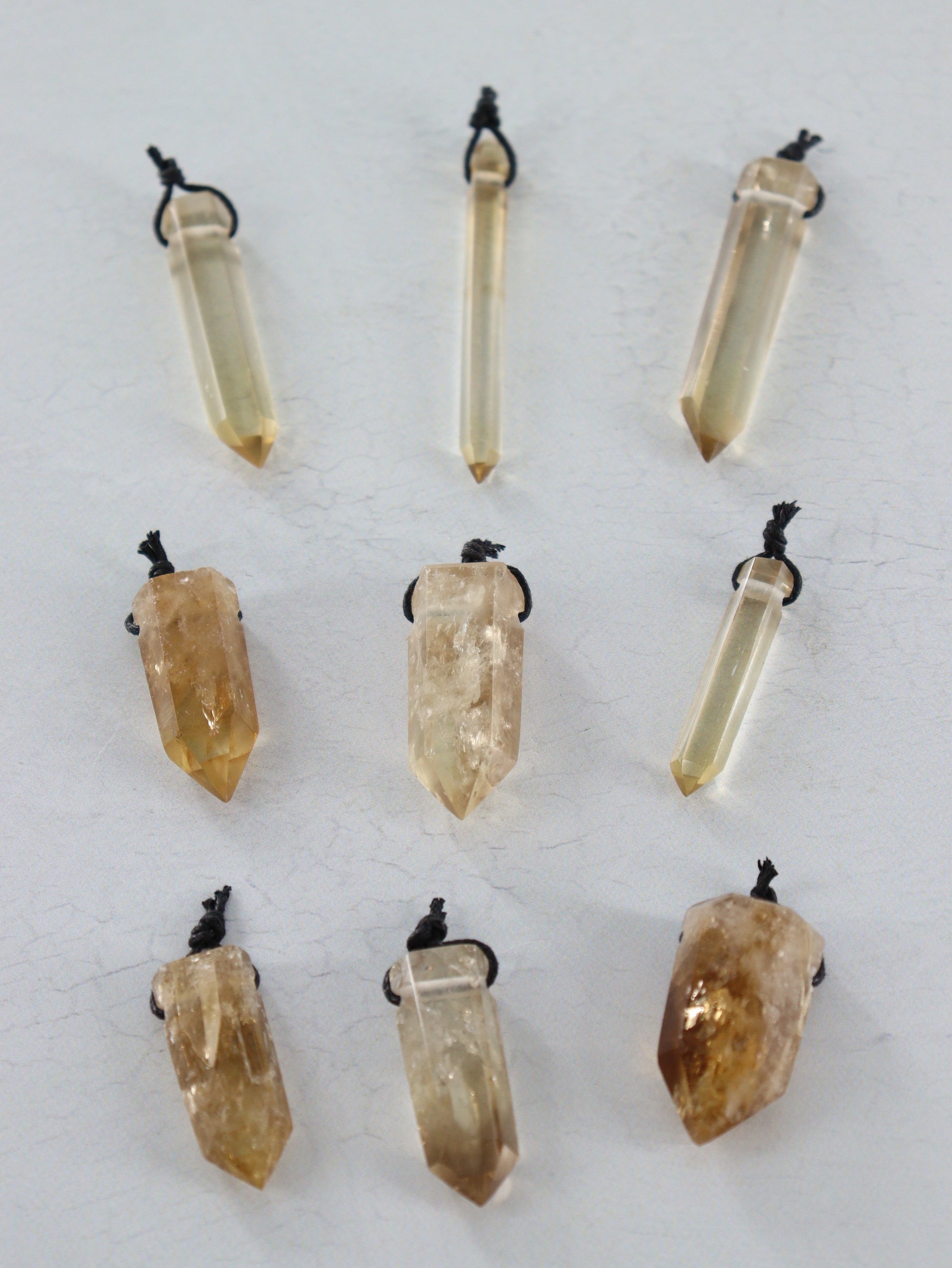 Citrine Pendants Set of 9 - Expert Vendor of Wholesale Crystals