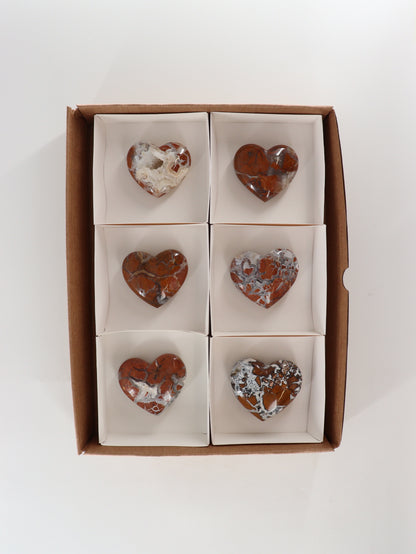 Brecciated Jasper Hearts Set of 6 - Expert Wholesale and Supplier of Wholesale Crystals & Bulk Gemstones, []