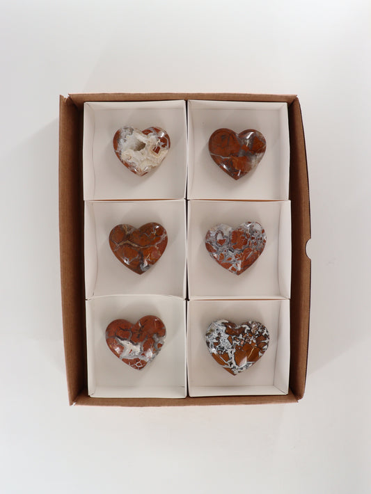 Brecciated Jasper Hearts Set of 6 - Expert Wholesale and Supplier of Wholesale Crystals & Bulk Gemstones, []