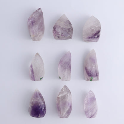 Imperfect Amethyst Flames Set of 9 - Expert Wholesale and Supplier of Wholesale Crystals & Bulk Gemstones, ["Amethyst","Brazil","flames"]